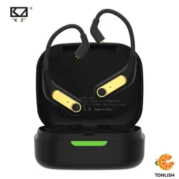 Hörlurar Tonlish KZ AZ15 Uppgradering av trådlösa hörlurar BluetoothCompatible Cable Wireless Ear Hook B/C Pin Connector med laddningsfodral