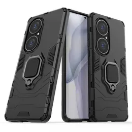 حالات الهاتف الخليوي لـ Huawei P50 Pro Case لـ Huawei P50 Pro Protective Cover Armor Shell Coque Funda Finger Ring Kickstand Case 240423