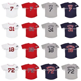 Kob 2013 Retro 72 Xander Bogaerts Jersey 7 Stephen Drew 31 Jon Lester 18 Shane Victorino Blue Red White Grey Vintage Baseball Jerseys