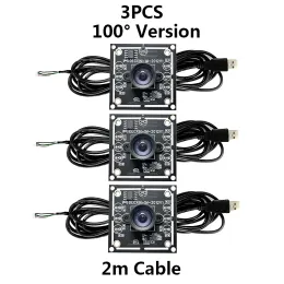 Части 3PCS 100 -градусный модуль камеры 1MP OV9732 1280x720 USB Бесплатная камера Фокус Фокус с 2 -метровым кабелем для Winxp/7/8/10/Linux