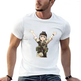 Herrpolos anime waifu operatör t-shirt grafik t skjortor man kläder roliga överdimensionerade skjorta män