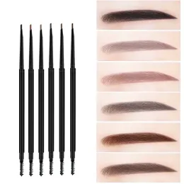 Förbättrar privat etikett Eyebrow Pencil Makeup Anpassad bulk mycket liten triangel dubbelhöjd gyllene pinnar ögonbryn kniv vattentät