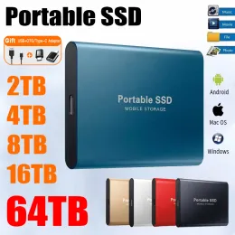 Pudełka oryginalny zewnętrzny napęd stanu stałego 1TB USB 3.1 Portable SSD TIPEC TYPEC Orzech zewnętrzny dysk twardy 500 GB dla laptopowego notebooka MAC