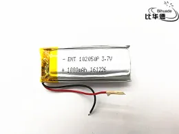Tillbehör Gratis frakt 10st/parti 1000mAh litiumpolymer LIPO Laddningsbart batteri 3.7V 102050 för KTV -hushåll
