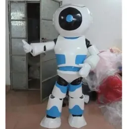 2024 Attraente robot mascotte costume da cartone animato abiti da peloso abiti da peloso abito da festa di compleanno di Halloween