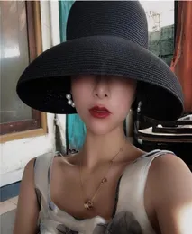 Hepburn słomy kapelusz narzędzie do modelowania narzędzie Bell Sheat Slim Hat vintage bility turystyka plaża atmosfera2574304