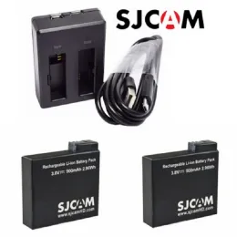 Tillbehör Gratis frakt !! 100% Original SJCAM 900mAh Backup Rechargable Lion Battery and Charger and Case for SJCAM M20 WiFi Action Camera