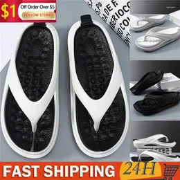 Talltor 2024 Summer Men's Personalized Anti Slip Tjock Sole Beach Shoes Stor Casual Flip Flop Outdoor Bortable Soft Slipper