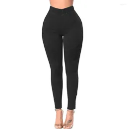 Frauen Jeans Frauen schwarz zerrissene dünne Taillenmama Puch Up Stretch Damen Denim Hosen Hosen Vintage Joggings Femme