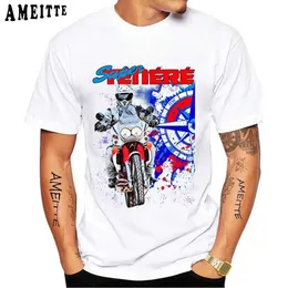Camisetas masculinas Super Tenere XTZ 750 1994 Old Classic Riding Tshirts Summer Men Short Slve Motorcycle Rider Camiseta Hip Hop Boy Casual TS T240425