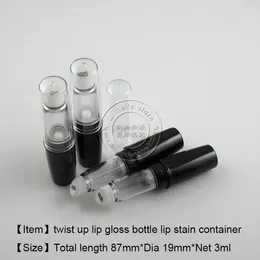 Bottiglie di stoccaggio TM-LG601 DHL 3ML Twist Up Case Lip Gloss Bottle Vuoto Pennello Penna 200PC/lotto