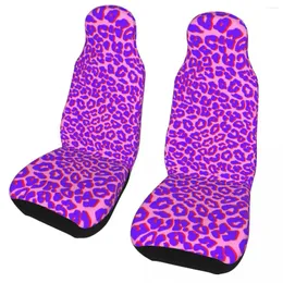 Capas de assento de carro estampa de leopardo em roxo capa universal