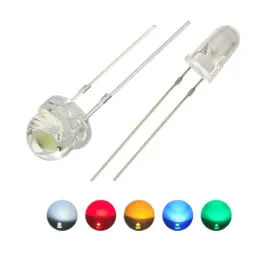 LED 5V 12v 5mm 3mm bead SMD f5 f3 hat/round lamp dip led USB car light white red green blue yellow chip 10pcs