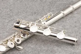 Professional Suzuki 17 Holes Open Flute C Tone Flute High Quality Cupronickel Silver Plated Musical Instruments With E Key Case2962072042