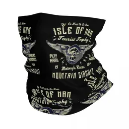 Modegesichtsmasken Neck Giter Isle of Man TT Racing Vintage Biker Wings Bandana Hals Gitter gedruckter Rad Tourist Balaclavas Wickel Schal warmes Radfahren mit Y240425