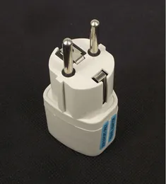 700 PCSLOT AC Power Socket Pluge Adaptador UKUSAU إلى محول القابس الاتحاد الأوروبي Universal Euro Travel Converter Electrical Plugt1403683