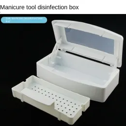 Sterilizer Nail Sterilizer Tray Disinfection Box Sterilizing Clean Nail Art Salon Manicure Implement Sanitize Tool Equipment Cleaner Tools