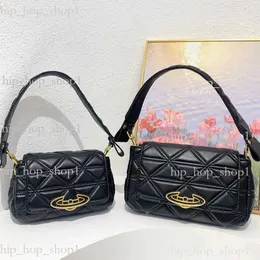 Viviane Westwood Bag 2024 새로운 고급 스틱 바게트 백 다이아몬드 디자이너 핸드백 단일 어깨 체인 크로스 바디 백 텍사이어 스타일 447