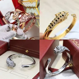 Pantera charme pulseira para feminino designer Emerald ouro banhado liso de diamante de diamante
