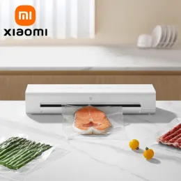 Bolsas Xiaomi Mijia Vacuum Sealers Machine 220V com sacos de vácuo de 10pcs gratuitos para a máquina de embalagem de selador de vácuo de alimentos domésticos de cozinha Máquina de embalagem