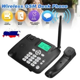 Accessories Black Fixed Desktop Wireless cordless Telephone 2G GSM Desk Phone SIM Card SMS Function Desktop Telephone Machine