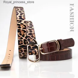 Belts 2023 New Vintage Edition Fashion Jeans with Needle Buckle Snake Leopard Printed Womens Belt and Black Designer Belt Q240425