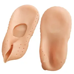 Ferramenta 1 par de gel Gel Sock Silicone Fert Care Feol Feet Alívio Alívio da Prevenção de trincas hidratam a meia de remoção da pele morta com orifício