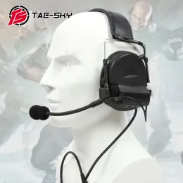 Protettore Tacsky COMTAC II Silicone Earmuff Edition Tactico Riduzione del rumore COMTAC Intercom Shooting Tactical Cuffere COMTAC II