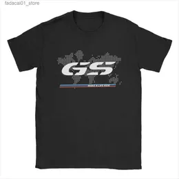 T-shirt maschile gs mappa mondiale moto maschile vintage 100% t-shirt cotone t-shirt a maniche corte 4xl 5xl vestitiq240425