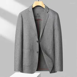 Abiti da uomo uomo di alta qualità alla moda bell'abito di lana elastico e elastico giacca casual senza cuciture blazer m-4xl