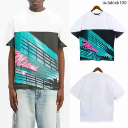 Roupas de designer de ponta para ângulos PAA INSPECIMENTO DE VERÃO DO BLOCO DO BLOCO DO LUZ PRIMA PRIMENTO LONO DE MANAGEM CURTO FOG Camiseta High Street com rótulos originais 1: 1