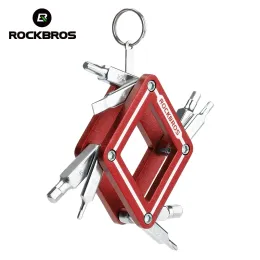 Tools ROCKBROS 8 in1 Bicycle Repair Tools Multipurpose Wrench Bike Portable Strong Socket Screwdriver Chain Rhombus Cycle Tool Sets