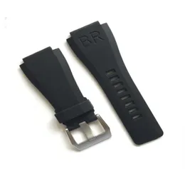 Fascia cinturino in gomma di alta qualità per BR BR01 BR0192 0192 cinghia bracciale orologio Sostituisci la riparazione dell'accessorio per orologio Clasp6485641