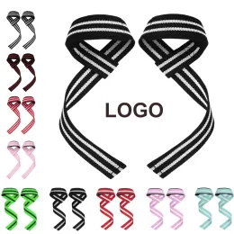 Handskar MKAS Fitness Lyftande handledsremmar för tyngdlyftning CrossFit Bodybuilding Gym Strap Wrist Support Custom Logo