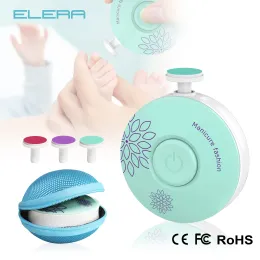 Care Elera Baby Electric Unhel Trimmer Polhero de unha -ferramenta Ferramenta Baby Care Kit Manicure Conjunto fácil de aparar com aparas de unhas para recém -nascidos