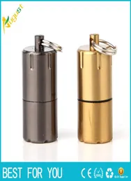Mini Compact Kerosene Lighter Capsule Gasoline Lighter Inflated Key Chain Petrol Lighter Grinding Wheel Lighters Outdoor Tools9414220