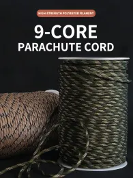 Paracord 31m 550 padrão militar 9core paracord corda de 4 mm de pára -quedas de pára -quedas de pára -quedas de sobrevivência da tenda