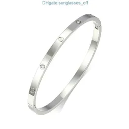 Fashion Titanium Stahlliebe Bangelarmband Frauen Männer 4 mm dünne Armbänder Entfernung Schmuck Geschenk für Liebhaber 16-19 mit Samtbeutel ZLRV