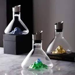 Decanter del vino 1.5L Decanter vino creativo creativo iceberg trasparente design di vetro in cristallo senza piombo Accessori per vino decantatori 240410