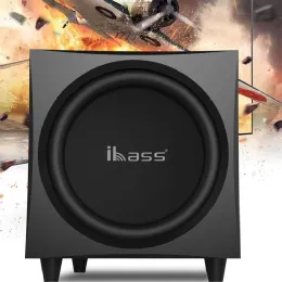 Högtalare IBASS300W HighPower Subwoofer Retro Home Theater Music Center Active Echo Wall Audio 12 Inch Buildin Amplifier Bookhelf