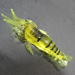 4/10PCS Fake Shrimp Road Bait with Hooks Small Grass Shrimp Glow-in-the-dark Soft Bait Small Shrimp Fake Bait Fishing Lures