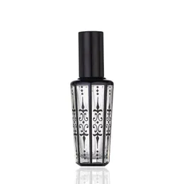 15mlブラックゴールドシルバーガラス香水ボトルポータブル補充可能なボトル空の化粧品コンテナスプレーアトマイザートラベルミストスプレー