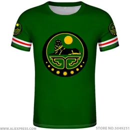 Camiseta chechênia Número personalizado Número Grozny T-shirt Flag Word Rússia Rússia Rossiya Argun Gudermes Roupas chechen239s
