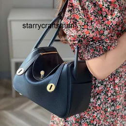 Designer Bag LDy L Leather High Rated Lindi Bag Female Doctor Bag Single Shoulder Cross Shoulder Pillow Bag Large Capacity