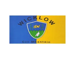 Wicklow Ireland GAA 카운티 배너 3x5ft 90x150cm 더블 스티칭 깃발 축제 파티 파티 선물 100d 폴리 에스테르 실내 실외 인쇄 H3249806