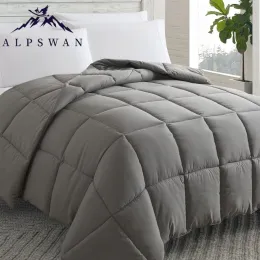 Наборы Alpswan Quilt Легкие серые постельные принадлежности в течение всего сезона.