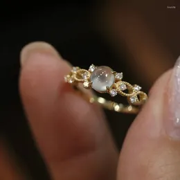 Anelli di nozze Huitan Trendy Imition Opal Series per donne squisite gioielli estetici a colori a colori oro vuoto