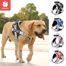 Imbracate Kimpets Cabina con imbracatura per cani Labrador Retriever Vestiti toracici corda medio grande cane riflettente regolabile da camminata per esterno per animali domestici