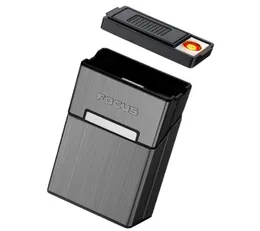 최신 화려한 담배 케이스 탈착식 USB 라이터 키트 쉘 플라스틱 알루미늄 혁신적인 디자인 흡연 스토리지 스토 쉬 박스 Contai6370433