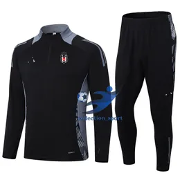 Beşiktas JK Erkekler Yetişkin Yarım Zipper Uzun Kollu Eğitim Takım Açık Hava Sporları Ev Eğlence Takım Sweatshirt Jogging Sportswear
